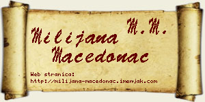 Milijana Macedonac vizit kartica